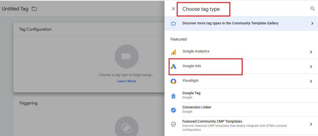 Create a New Tag in GTM